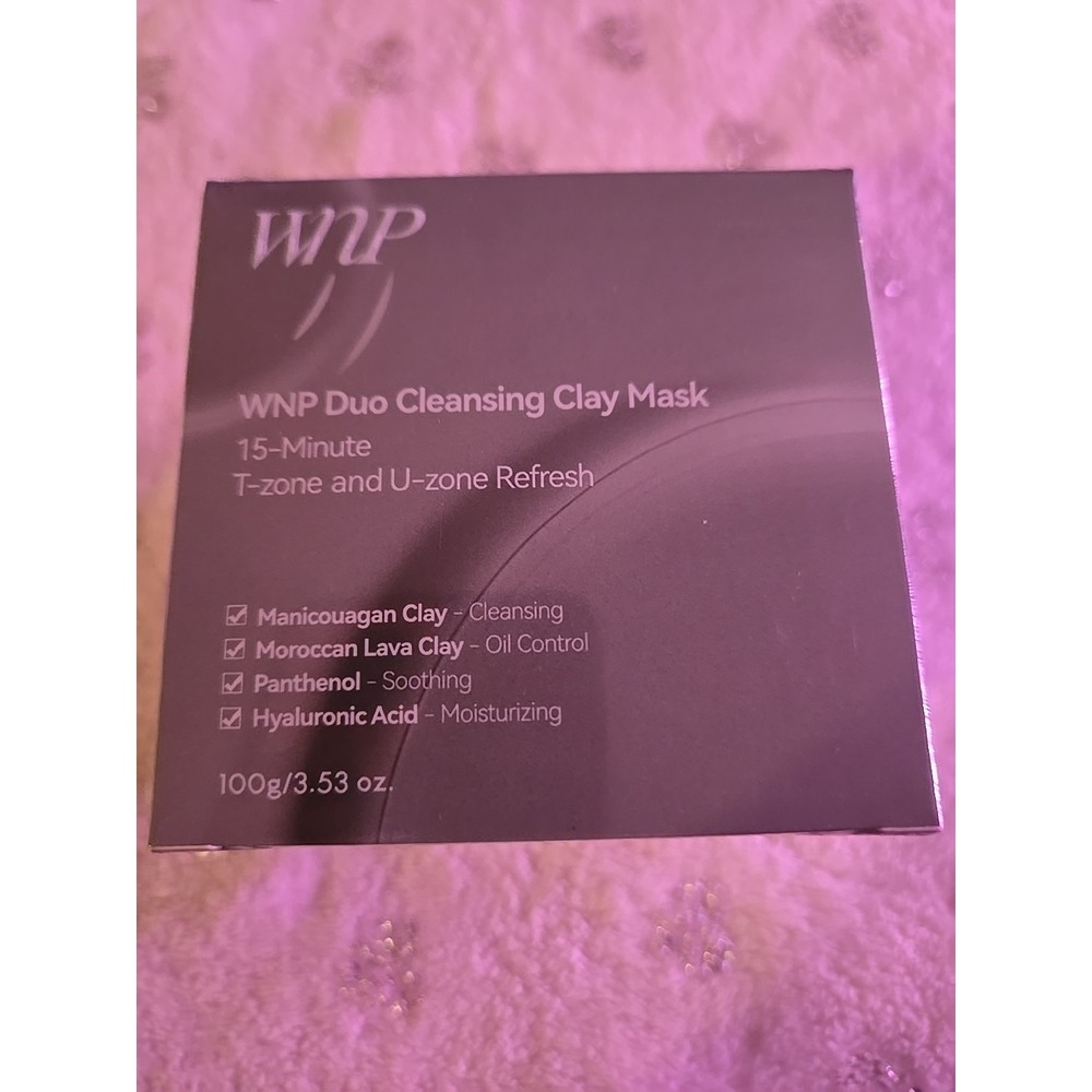 WNP Duo Cleansing Clay Mask 100g T-zone U-zone Refresh Manicouagan Moroccan Clay